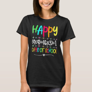 Wiskunde Formule 100 dagen schoolleraar-schoolmeis T-shirt