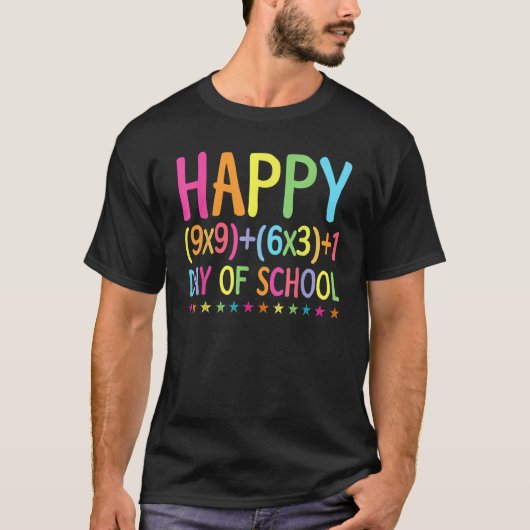 Wiskunde Formule 100 dagen schoolleraar-schoolmeis T-shirt (Voorkant)