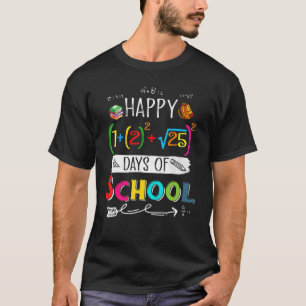 Wiskunde Formule 100 dagen schoolleraar-schoolmeis T-shirt