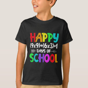 Wiskunde formule 100 dagen schoolshirt wiskundeler t-shirt