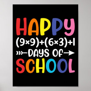 Wiskunde formule 100 dagen van school plezier Wisk Poster