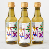 wiskunde formule fysica school wijn etiket (Flessen)