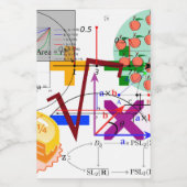 wiskunde formule fysica school wijn etiket (Enkel label)
