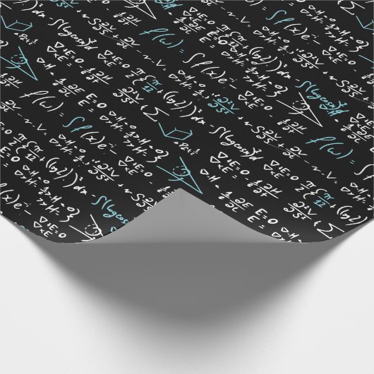 Wiskunde formuleert wiskunde natuurkunde docent cadeaupapier (Hoek)