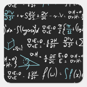 Wiskunde formuleert wiskunde natuurkunde docent vierkante sticker