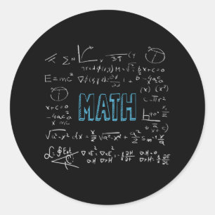 Wiskunde formuleert wiskunde ronde sticker