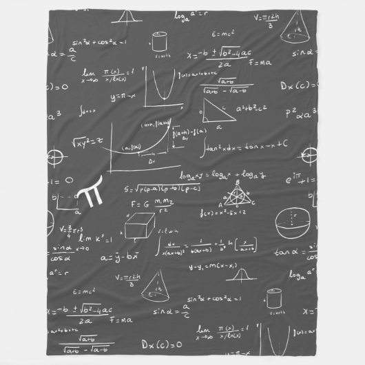 Wiskunde formules algebra nerd fleece deken (Voorkant)