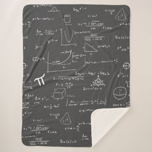 Wiskunde formules algebra nerd sherpa deken (Voorkant)