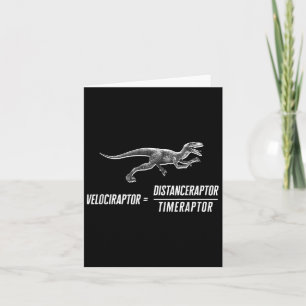 Wiskunde freak dinosaurus Velociraptor Vergelijkin Kaart