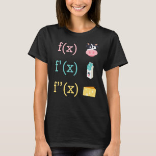 Wiskunde Fun Koe Milk Cheese Derivation Infinity C T-shirt