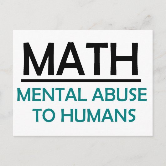 Wiskunde - Funny Quote Briefkaart (Voorkant)