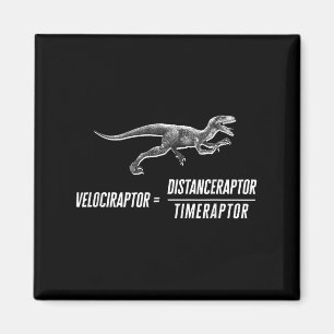 Wiskunde Geek Dinosaurus Velociraptor Vergelijking Magneet