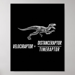 Wiskunde Geek Dinosaurus Velociraptor Vergelijking Poster