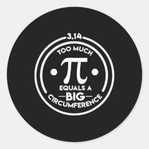 Wiskunde Geek Pi dag grote omtrek Ronde Sticker