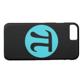 Wiskunde geek Pi-symbool, blauw op zwart Case-Mate iPhone Case (Achterkant (Horizontaal))