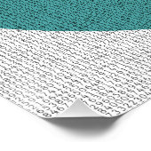 Wiskunde geek Pi-symbool, blauwe cirkel en cijfers Perfect Poster (Hoek)