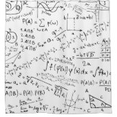 Wiskunde Geek, wiskundeoplosspatroon Douchegordijn (Voorkant)