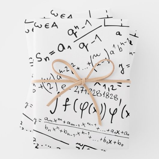 Wiskunde Geek, wiskundeoplosspatroon Inpakpapier Vel (In situ)