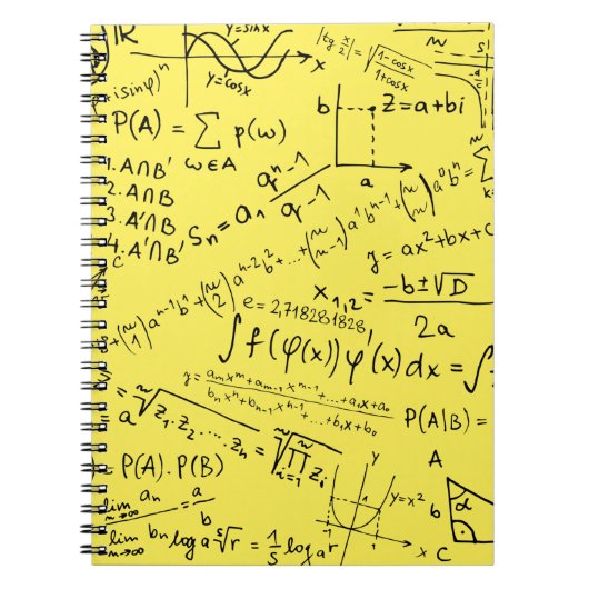 Wiskunde Geek, wiskundeoplosspatroon Notitieboek (Voorkant)