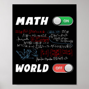 Wiskunde Geeks Pi Day Wiskunde over de wereld van Poster