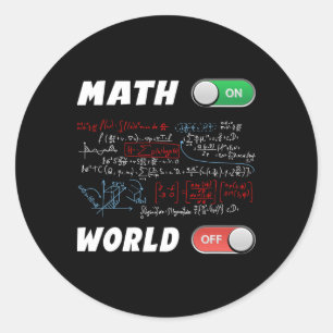 Wiskunde Geeks Pi Day Wiskunde over de wereld van Ronde Sticker