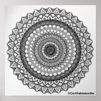 Wiskunde Geïnspireerd Mandala Poster
