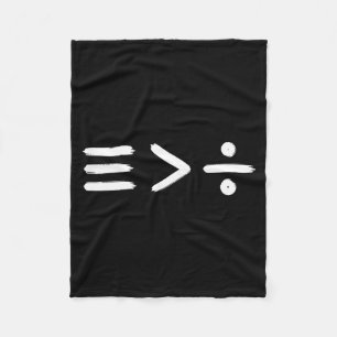 Wiskunde Gelijkheid > Divisie Wiskundig Symbool Fleece Deken