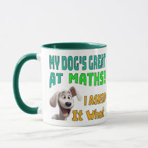 Wiskunde Genius, Fun, Humoureus Dad Joke Cartoon M