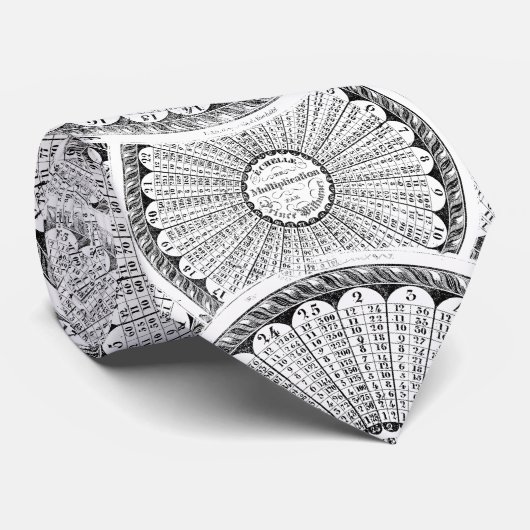 Wiskunde Genius Steampunk-vermenigvuldigingstabel Stropdas (Opgerold)