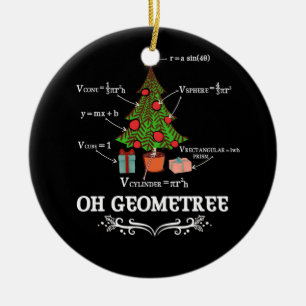Wiskunde Geometrie kerstboom Geometree Leraar Keramisch Ornament