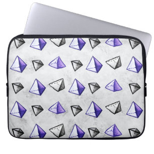 Wiskunde Geometry Geek Pyramid Patroon Laptop Sleeve