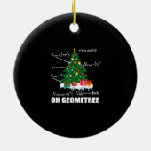 Wiskunde Geometry kerstboom Leerkrachten familie M Keramisch Ornament (Achterkant)