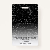 Wiskunde Geometry-leraar Badge (Achterkant)