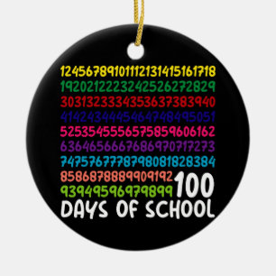 Wiskunde Getallen 100e Dag van School Leraar Kinde Keramisch Ornament
