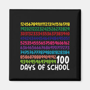 Wiskunde Getallen 100e Dag van School Leraar Kinde Magneet