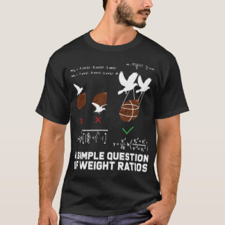 Wiskunde gewichten en verhoudingen tv-serie cowboy t-shirt