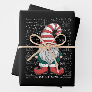 Wiskunde Gnome Family Matching Group kerstparty Inpakpapier Vel