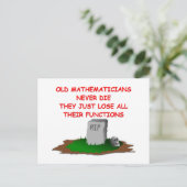 wiskunde grap briefkaart (Staand voorkant)