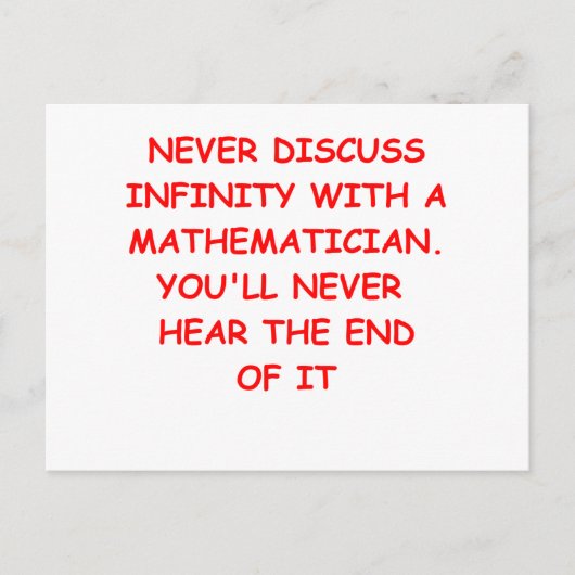 wiskunde grap briefkaart (Voorkant)