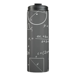 Wiskunde grijs schoolbord thermosbeker