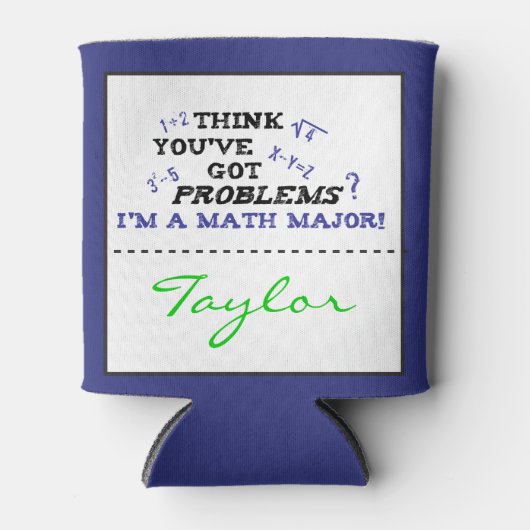 Wiskunde groot Afstuderen Funny Custom Koelbox Blikjeskoeler (Voorkant)