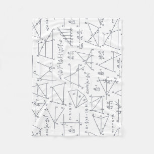 Wiskunde handgeschreven berekeningen Illustraties Fleece Deken