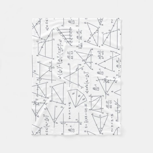 Wiskunde handgeschreven berekeningen Illustraties Fleece Deken (Voorkant)