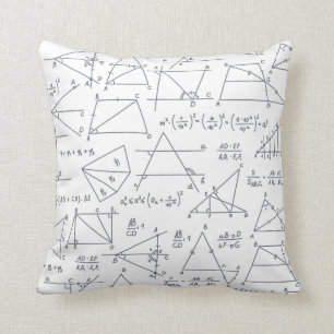 Wiskunde handgeschreven berekeningen Illustraties Kussen