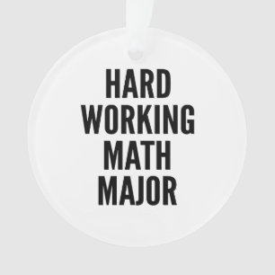 Wiskunde hard werken ornament