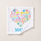 Wiskunde hart bad handdoek (Wasdoekje)