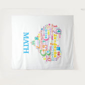 Wiskunde hart wandkleed (Voorkant (horizontaal))