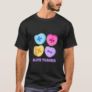 Wiskunde Harten Snoep Valentijnsdag Grappige Wisku T-shirt