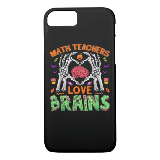 Wiskunde Hersenhart Skelet Hand Zombie Halloween Case-Mate iPhone Case (Achterkant)