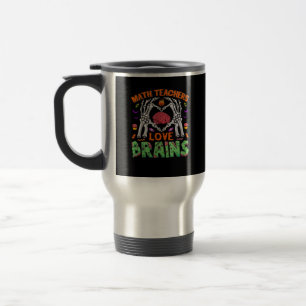 Wiskunde Hersenhart Skelet Hand Zombie Halloween Reisbeker
